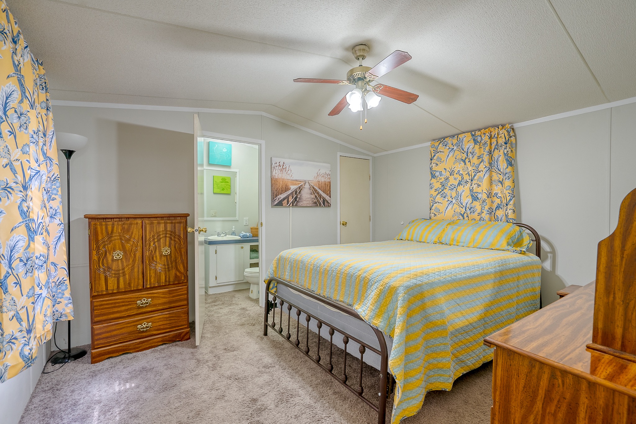 Furnished primary bedroom